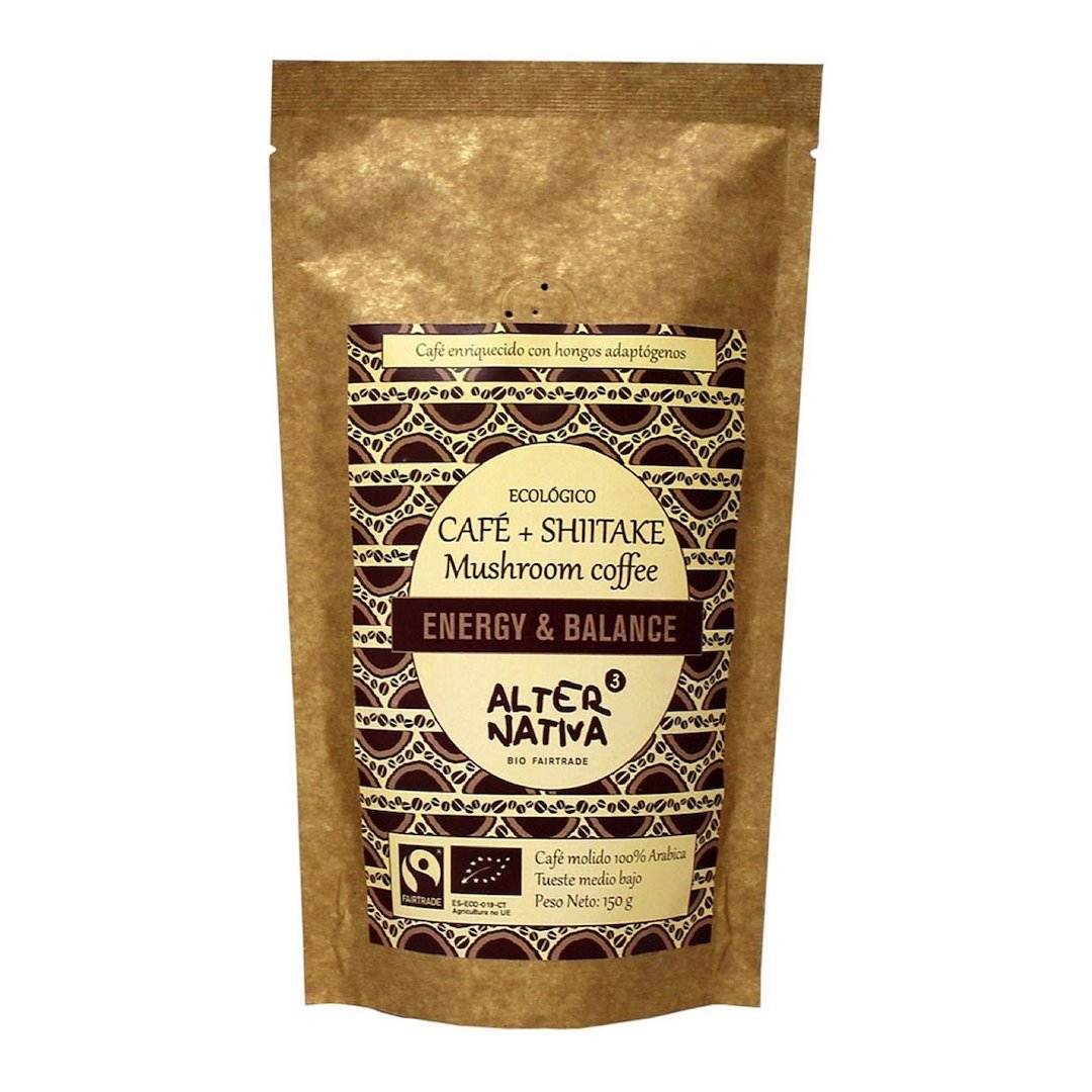 Kawa mielona arabica z shiitake fair trade bezglutenowa BIO 150 g - ALTERNATIVA3