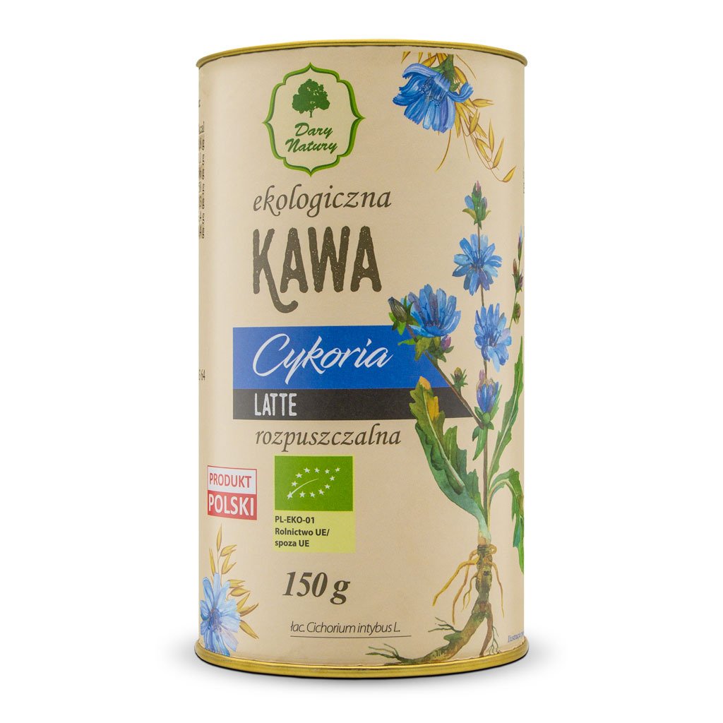 Kawa zbożowa instant owsiana z cykorią latte BIO 150 g - DARY NATURY