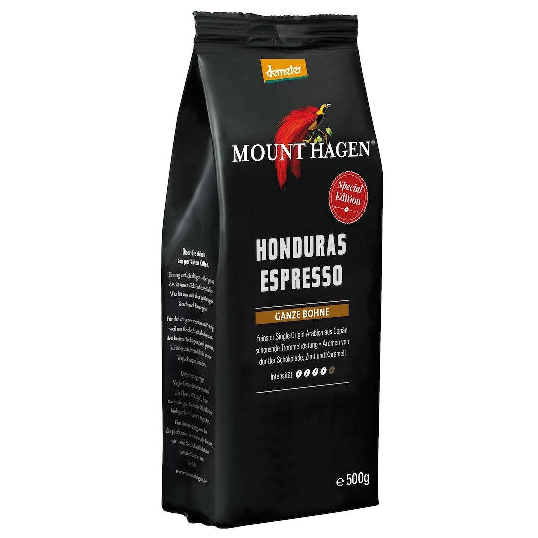 Kawa ziarnista arabica 100 % honduras espresso demeter BIO 500 g - MOUNT HAGEN