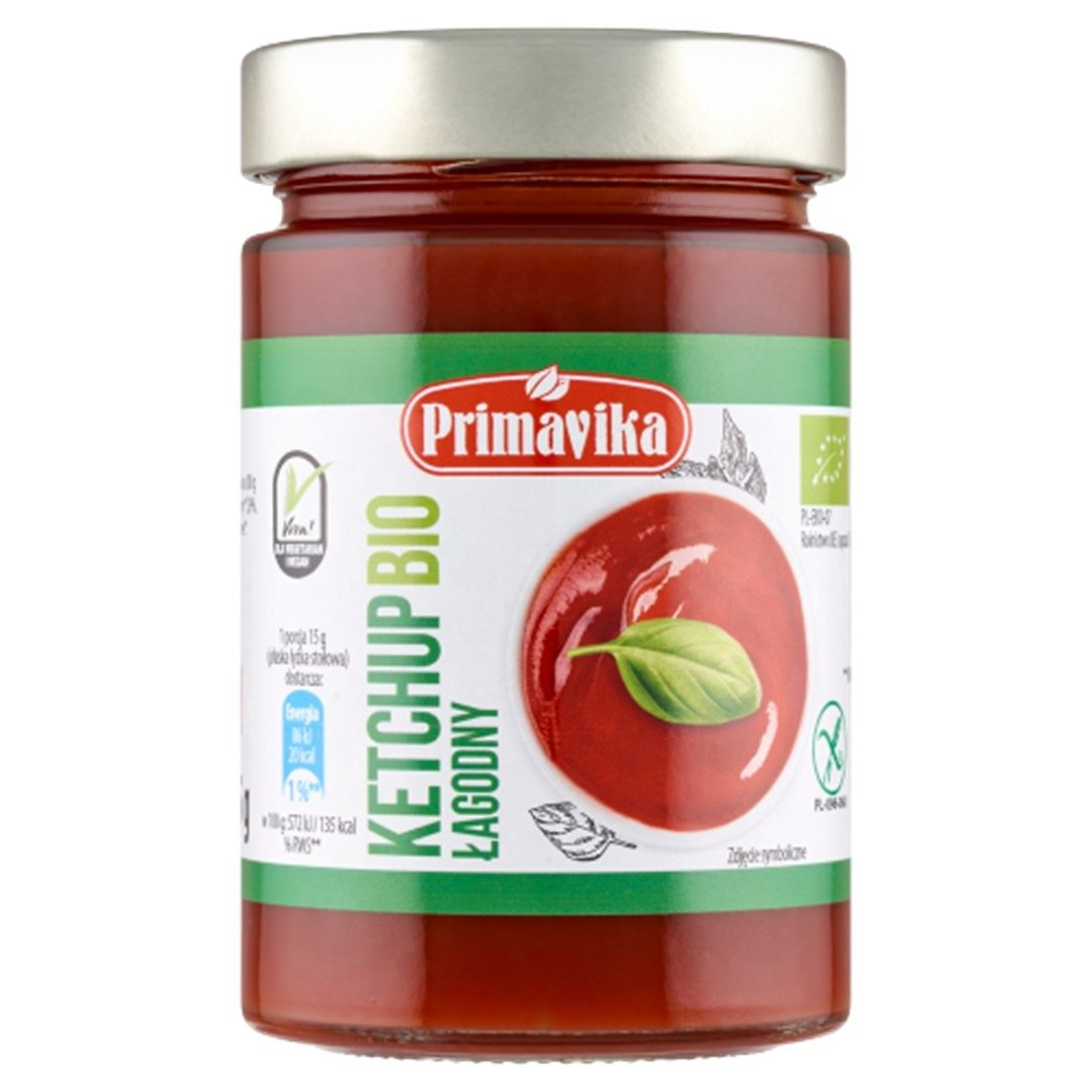 Ketchup łagodny bezglutenowy BIO 315 g - PRIMAVIKA
