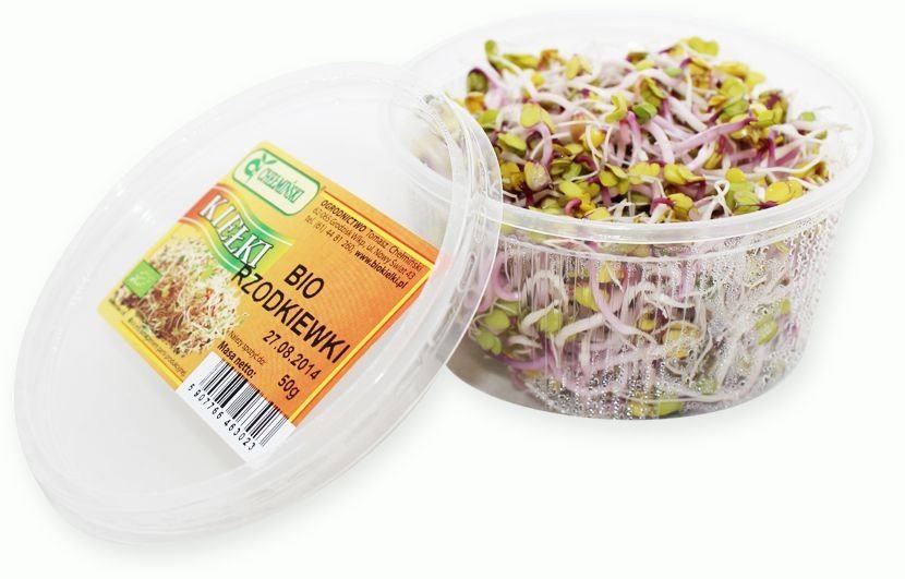 Kiełki rzodkiewki świeże BIO (około 50 g)
