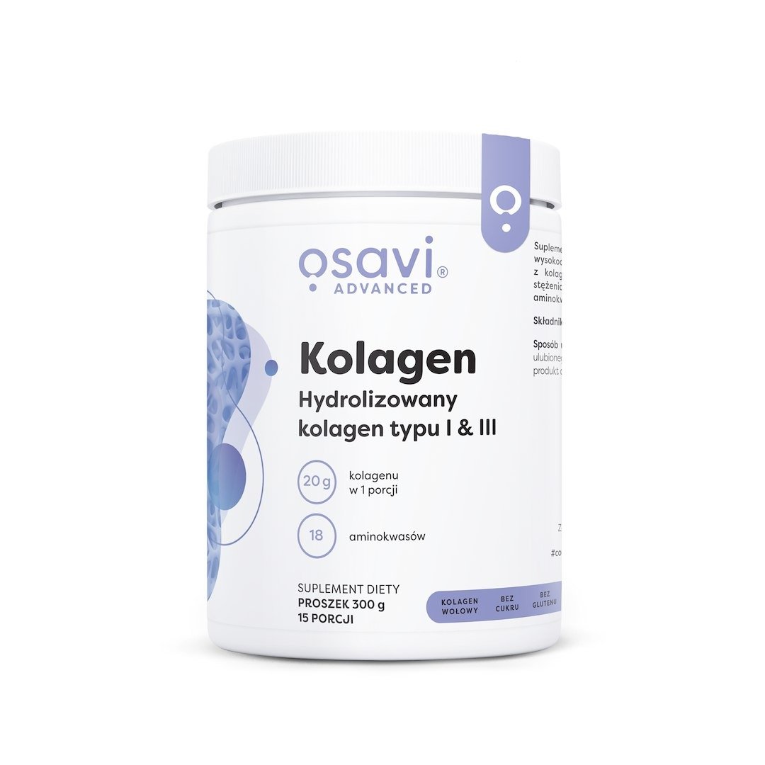 Kolagen hydrolizowany bezglutenowy w proszku 300 g - OSAVI