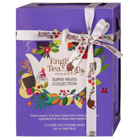 Kolekcja herbatek owocowych BIO PIRAMIDKI (SUPER FRUITS – 6 SMAKÓW) (12 x 2 g) 24 g - ENGLISH TEA SHOP ORGANIC