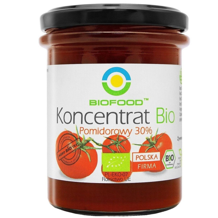 Koncentrat pomidorowy 30 % bezglutenowy BIO 200 g - BIOFOOD
