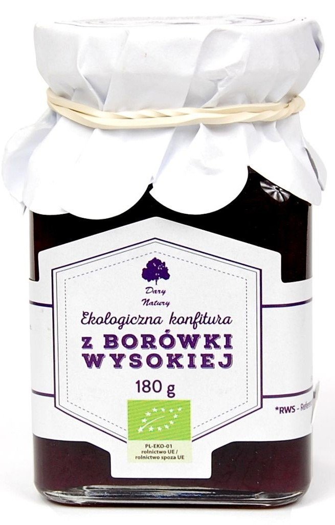 Konfitura z borówki BIO 180 g - DARY NATURY