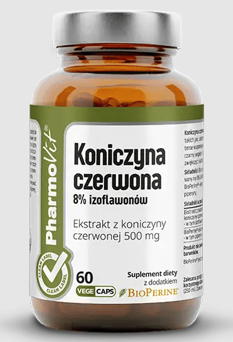Koniczyna czerwona ekstrakt (500 mg) bezglutenowy 60 kapsułek - PHARMOVIT (CLEAN LABEL)