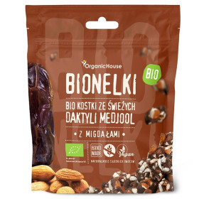 Kostki daktylowe z migdałami bezglutenowe BIO 50 g - ORGANICHOUSE (BIONELKI)