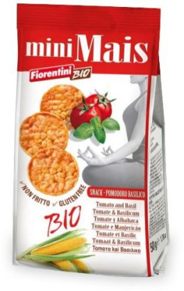 Krążki kukurydziane z pomidorami i bazylią bezglutenowe BIO 50 g - FIORENTINI