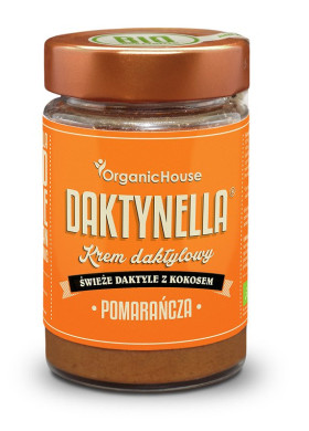 Krem kokosowo - daktylowy pomarańcza bezglutenowy BIO 190 g - ORGANICHOUSE (DAKTYNELLA)