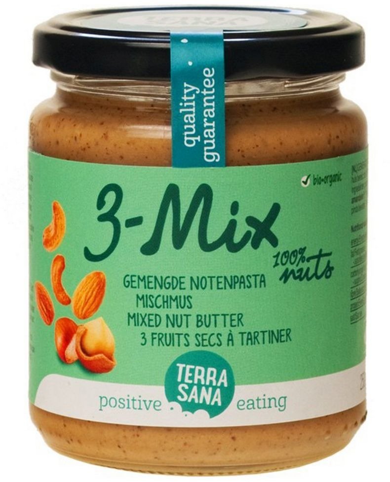 Krem orzechowy mix (3 orzechy) BIO 250 g - TERRASANA