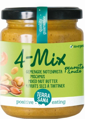Krem orzechowy mix (4 orzechy) BIO 250 g - TERRASANA