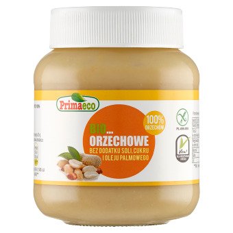 Krem z orzeszków ziemnych prażonych 100 % bezglutenowy BIO 360 g - PRIMAVIKA
