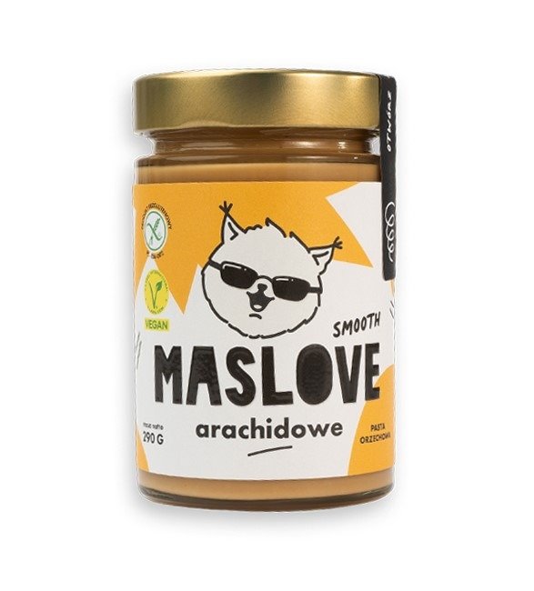 Krem z orzeszków ziemnych smooth bezglutenowy 290 g - MASLOVE