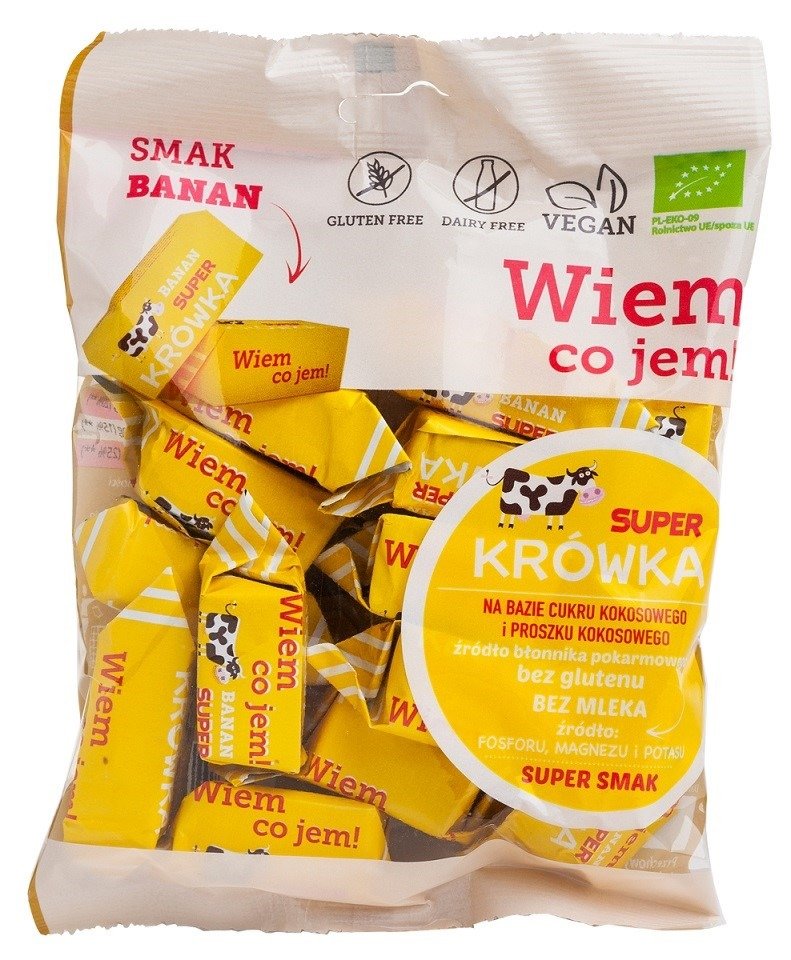 Krówki bananowe bezmleczne bezglutenowe BIO 150 g - ME GUSTO (SUPER KRÓWKA)