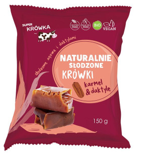Krówki słodzone agawą i daktylami bezmleczne bezglutenowe BIO 150 g - ME GUSTO (SUPER KRÓWKA)
