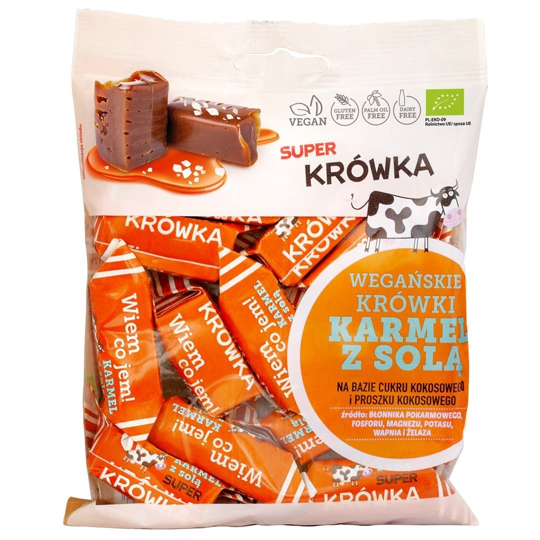 Krówki słony karmel bezmleczne bezglutenowe BIO 150 g - ME GUSTO (SUPER KRÓWKA)