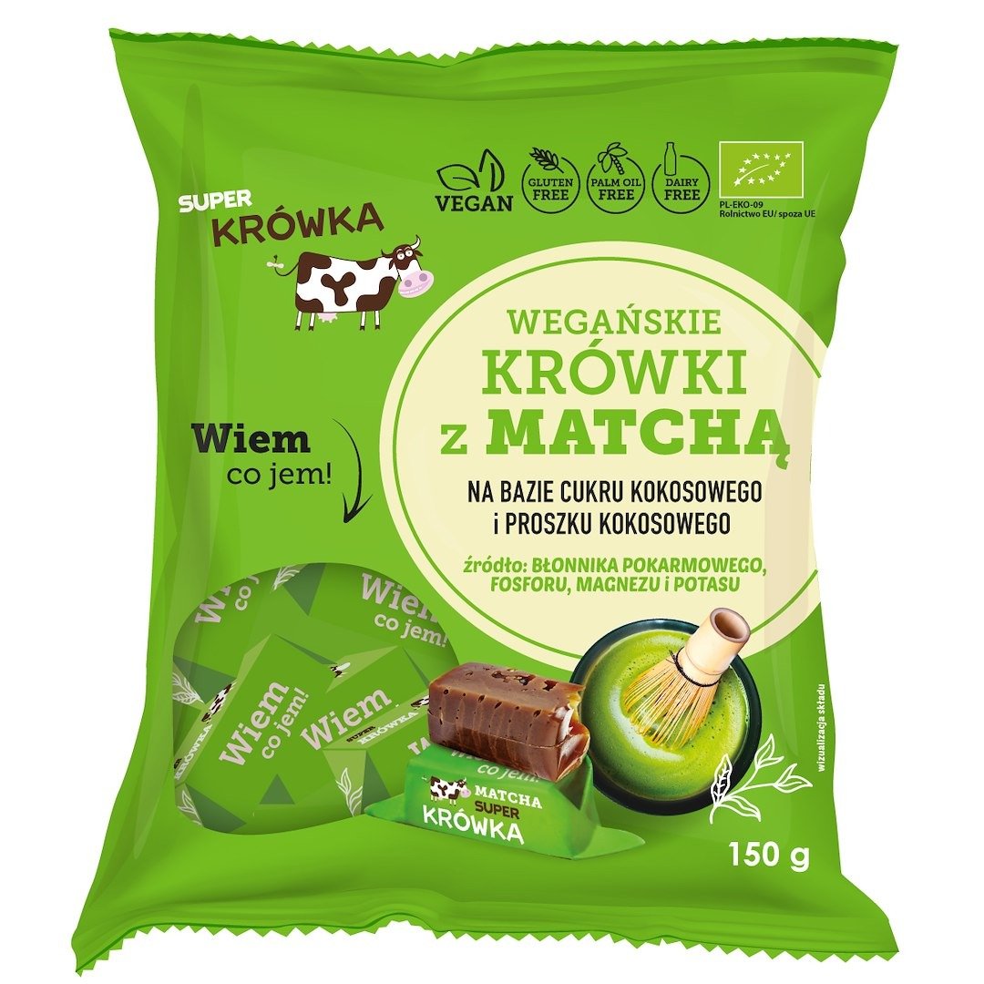 Krówki z matchą bezmleczne bezglutenowe BIO 150 g - ME GUSTO (SUPER KRÓWKA)