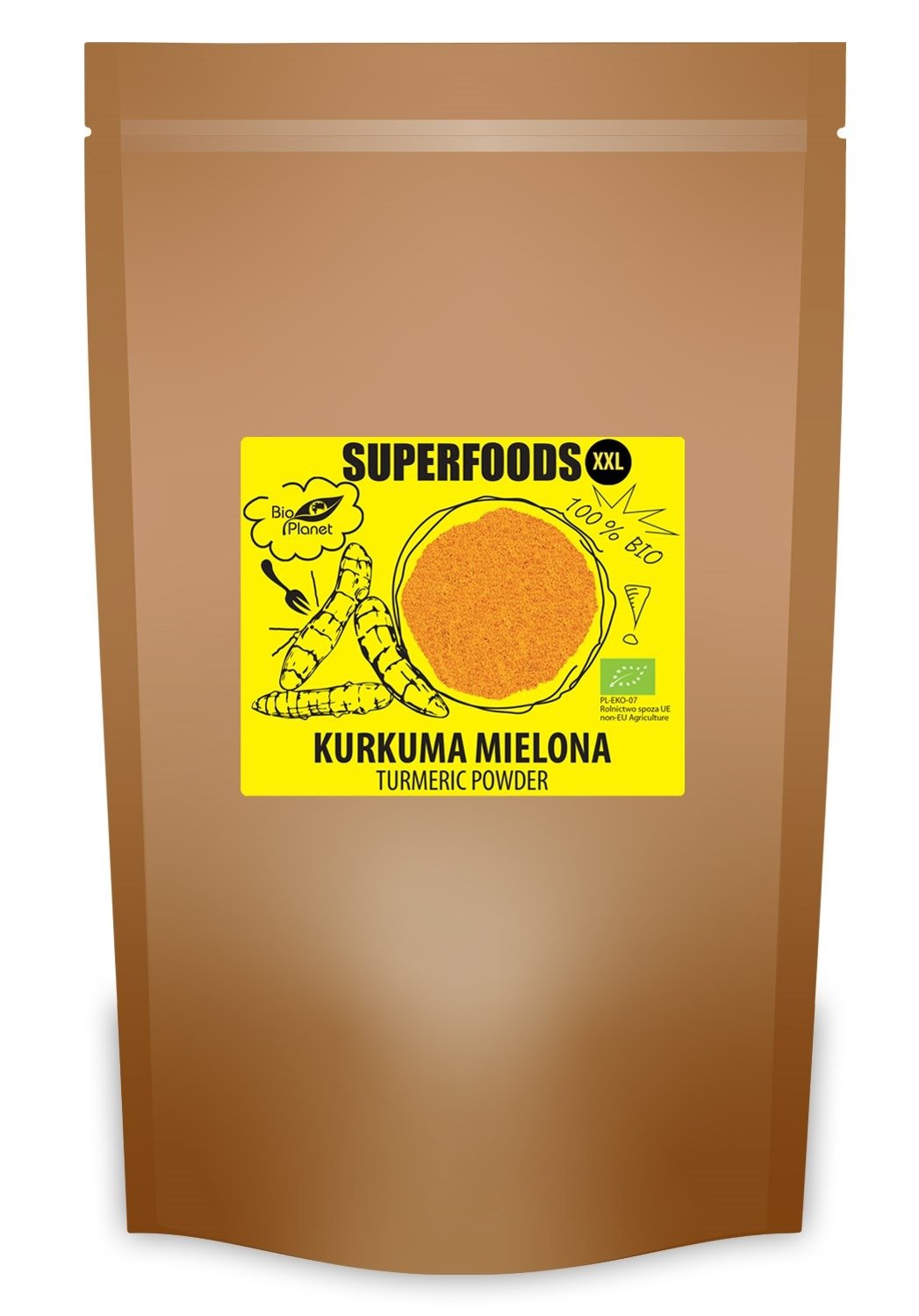 Kurkuma mielona BIO 500 g - BIO PLANET SUPERFOODS