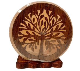 Lampa solna z motywem drzewa ok. 4 kg - HIMALAYAN SALT