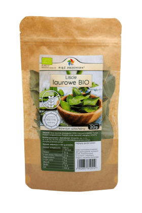 Liść laurowy bezglutenowy BIO 20 g - PIĘĆ PRZEMIAN