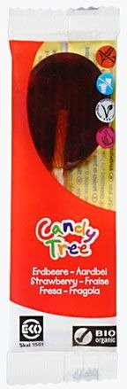 Lizak truskawkowy bezglutenowy BIO 13 g - CANDY TREE