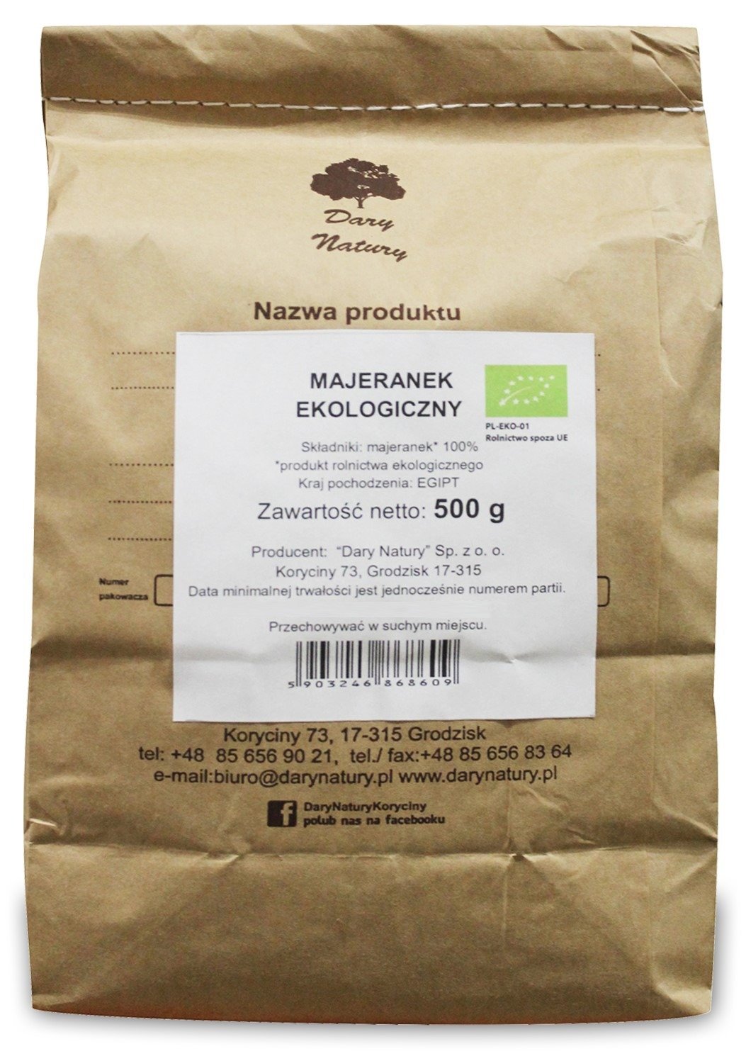 Majeranek BIO 500 g - HORECA (DARY NATURY)