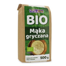 Mąka gryczana jasna bezglutenowa BIO 500 g - NATURAVENA
