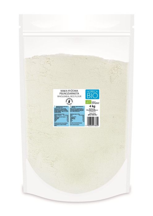Mąka ryżowa pełnoziarnista bezglutenowa BIO 4 kg - HORECA (BIO PLANET)