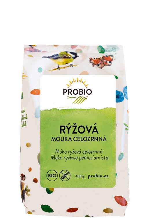 Mąka ryżowa pełnoziarnista bezglutenowa BIO 450 g - PROBIO