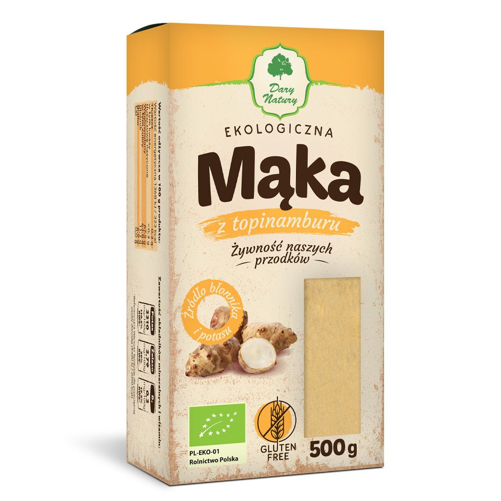 Mąka z topinamburu bezglutenowa BIO 500 g - DARY NATURY