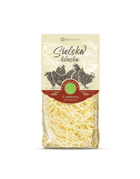 Makaron (2 jajeczny semolinowy) krajanka cienka BIO 250 g - BARTOLINI (SIELSKA KLUSKA)