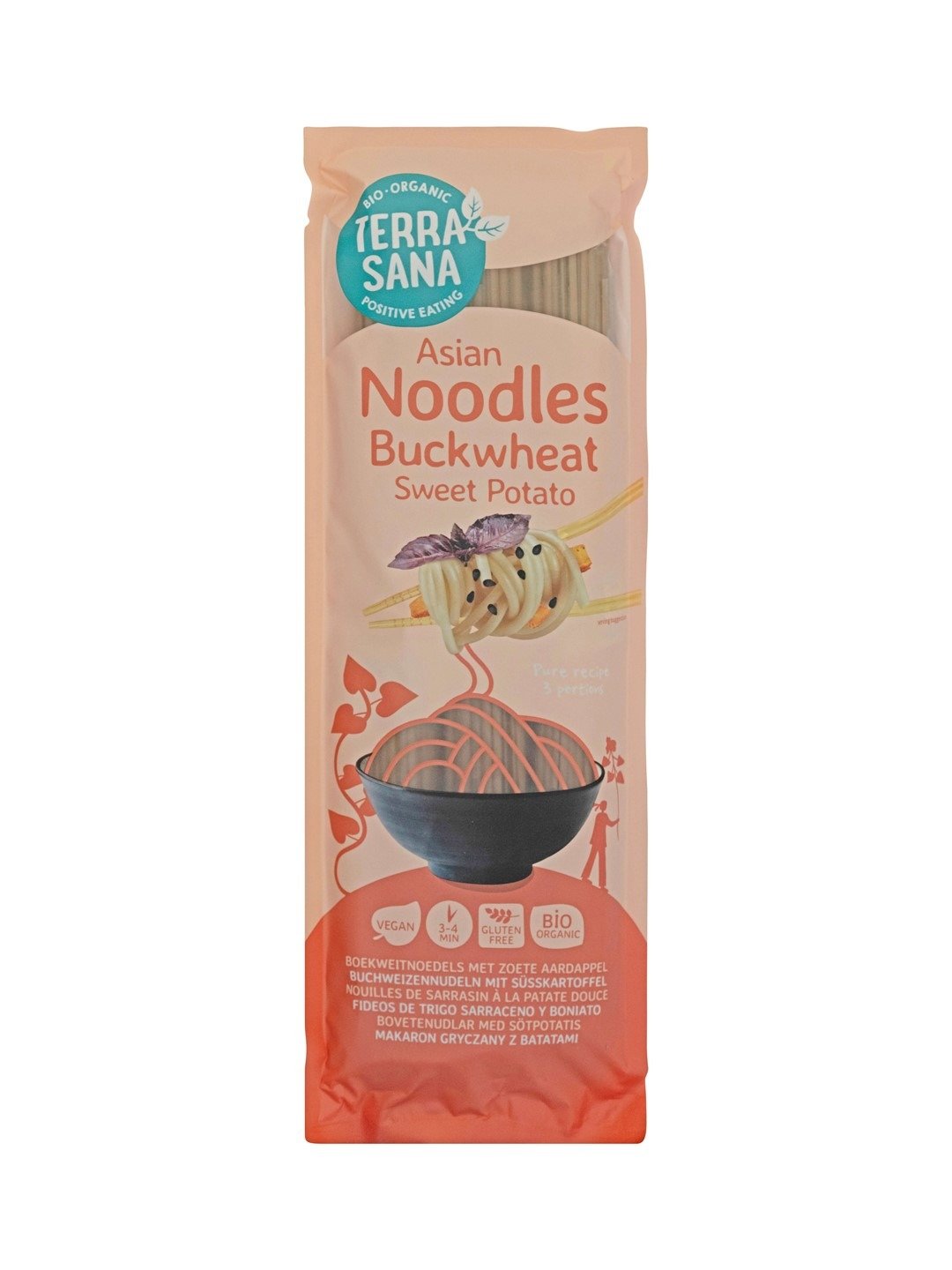 Makaron (gryczany z batatami) noodle spaghetti bezglutenowy BIO 250 g - TERRASANA