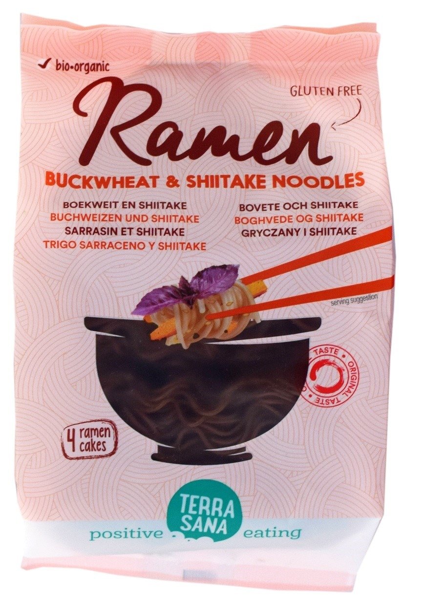 Makaron (gryczany z shiitake) ramen bezglutenowy BIO 280 g - TERRASANA