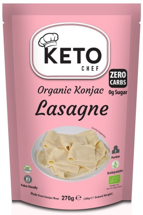 Makaron (konjac) lasagne bezglutenowy BIO 270 g (200 g) - KETO CHEF (BETTER THAN FOODS)
