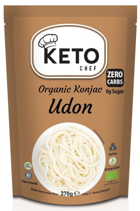 Makaron (konjac) udon bezglutenowy BIO 270 g (200 g) - KETO CHEF (BETTER THAN FOODS)