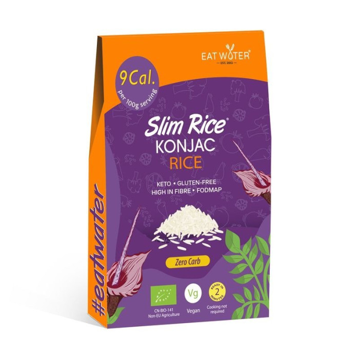 Makaron (konjac) w kształcie ryżu bezglutenowy BIO 270 g (200 g ) - SLIM (EAT WATER)