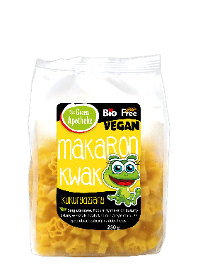 Makaron (kukurydziany) dla dzieci żabki bezglutenowy BIO 250 g - APOTHEKE