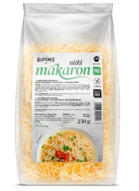Makaron nitki niskobiałkowy bezglutenowy 250 g - GLUTENEX