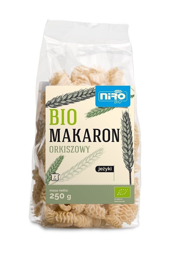 Makaron (orkiszowy) jeżyki BIO 250 g - NIRO