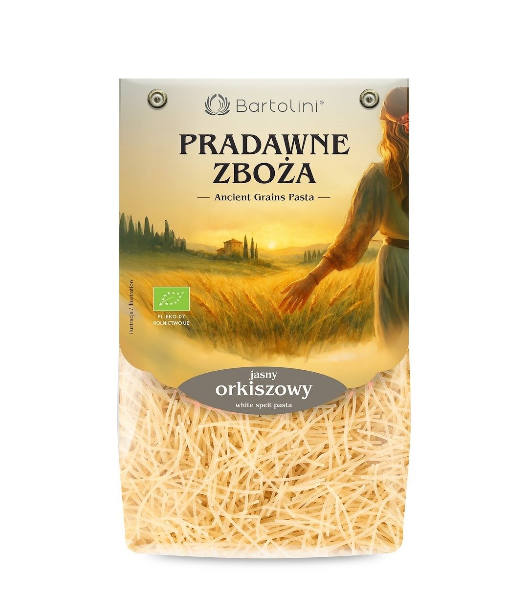 Makaron (orkiszowy) nitka BIO 250 g - BARTOLINI (PRADAWNE ZBOŻA)