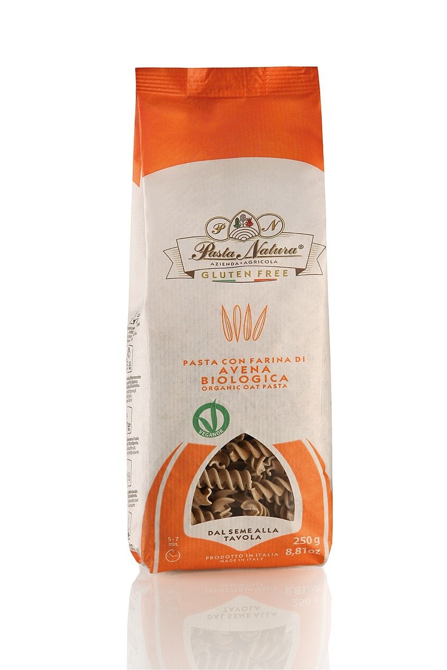 Makaron (owsiano - ryżowy) świderki bezglutenowy BIO 250 g - PASTA NATURA