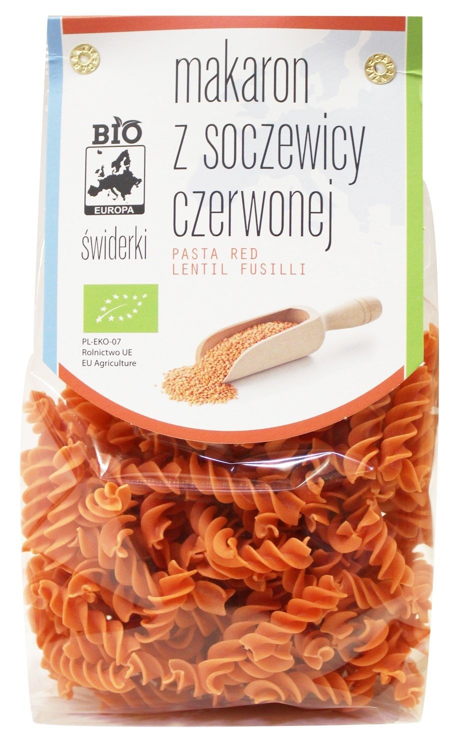 Makaron proteinowy (z soczewicy czerwonej) świderki BIO 250 g - BIO PLANET