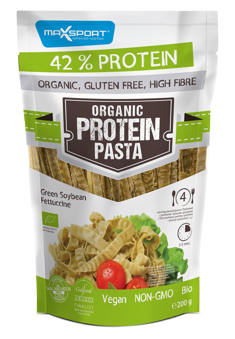 Makaron proteinowy (z soi zielonej) fettuccine bezglutenowy BIO 200 g - MAXSPORT