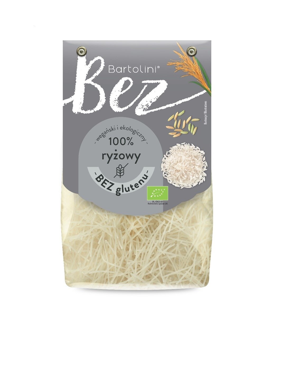 Makaron (ryżowy) krajanka bezglutenowy BIO 250 g - BARTOLINI