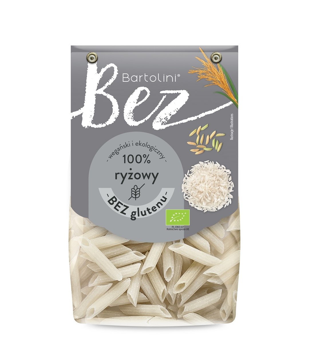 Makaron (ryżowy) penne bezglutenowy BIO 250 g - BARTOLINI