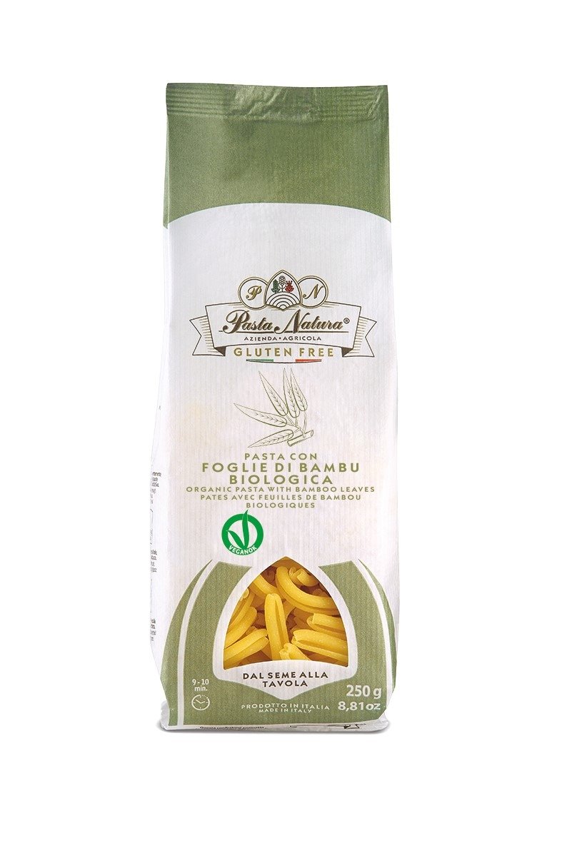 Makaron (ryżowy razowy z liśćmi bambusa) casereccia bezglutenowy BIO 250 g - PASTA NATURA