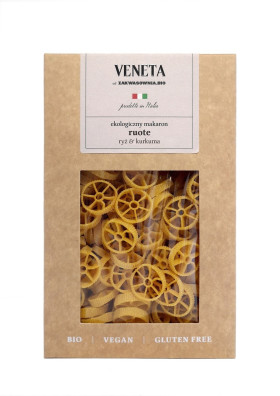 Makaron (ryżowy z kurkumą) dla dzieci ruote bezglutenowy BIO 250 g - VENETA
