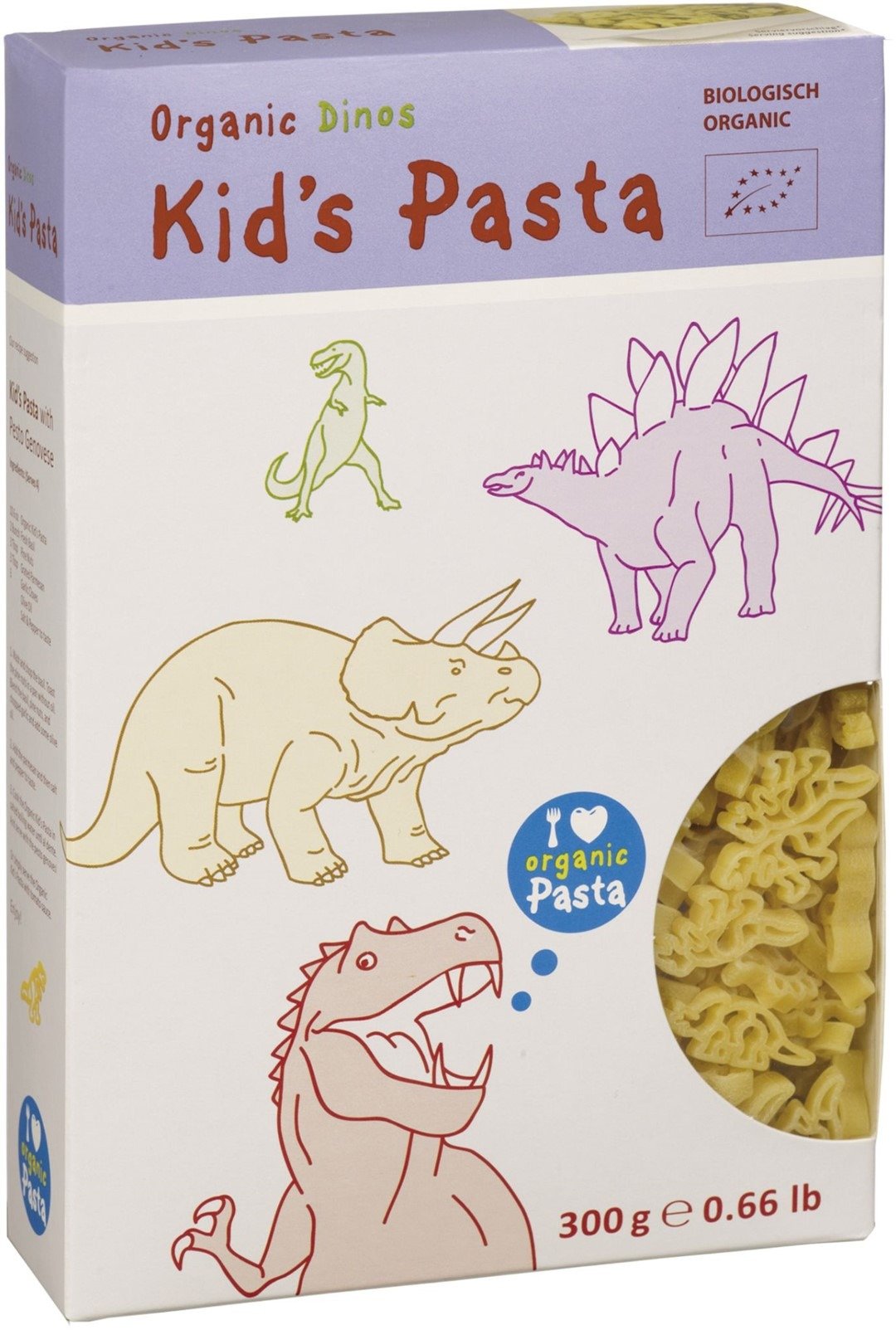 Makaron (semolinowy) dla dzieci dinozaury BIO 300 g - ALB-GOLD (KID'S PASTA)