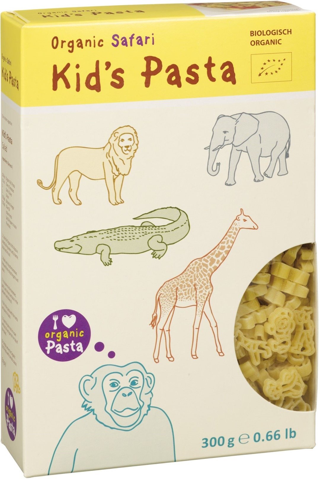 Makaron (semolinowy) dla dzieci safari BIO 300 g - ALB-GOLD (KID'S PASTA)