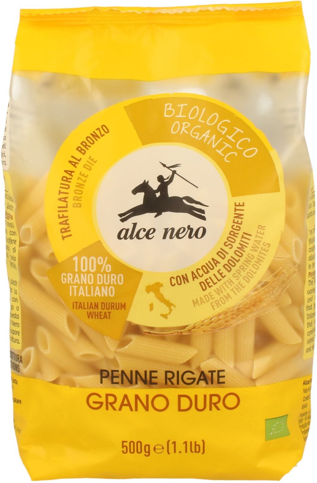 Makaron (semolinowy) penne BIO 500 g - ALCE NERO
